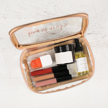 Rose Gold Clear Travel Case